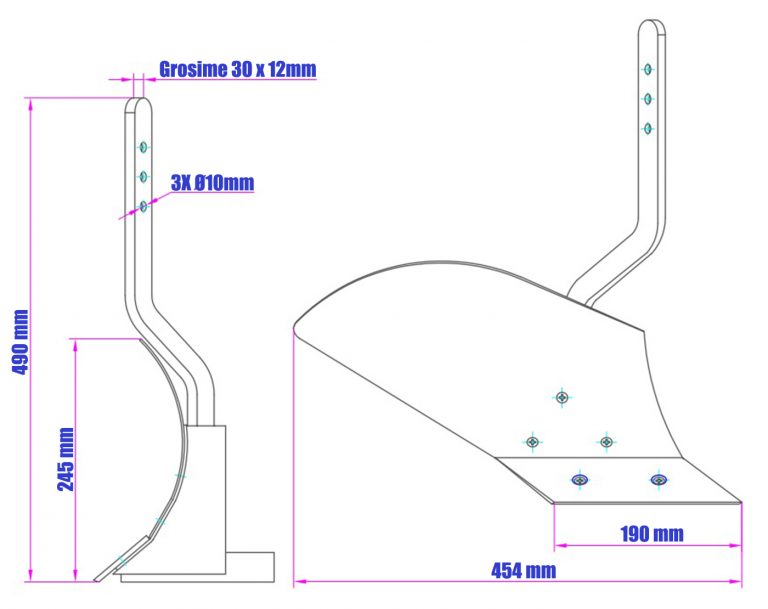 AGROPRO PLUG DE ARAT PREMIUM dimensiuni