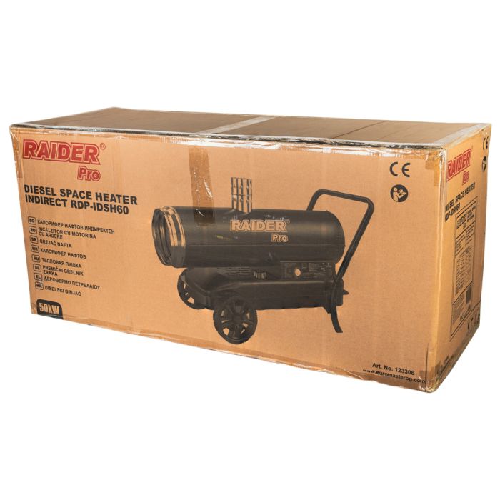 Tun de caldura Raider RDP-IDSH60 Diesel putere 50 kW debit 1400