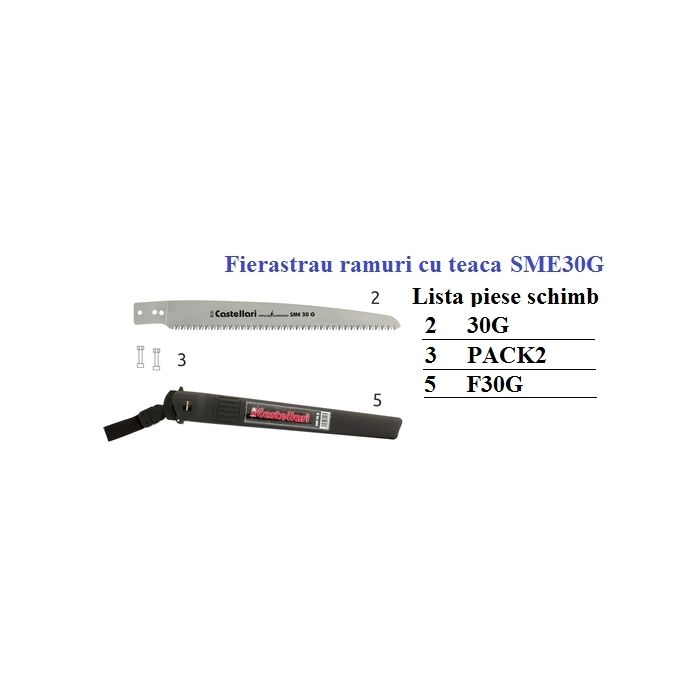 Fierastrau ramuri profesional Castellari SME 30G lama de otel 30