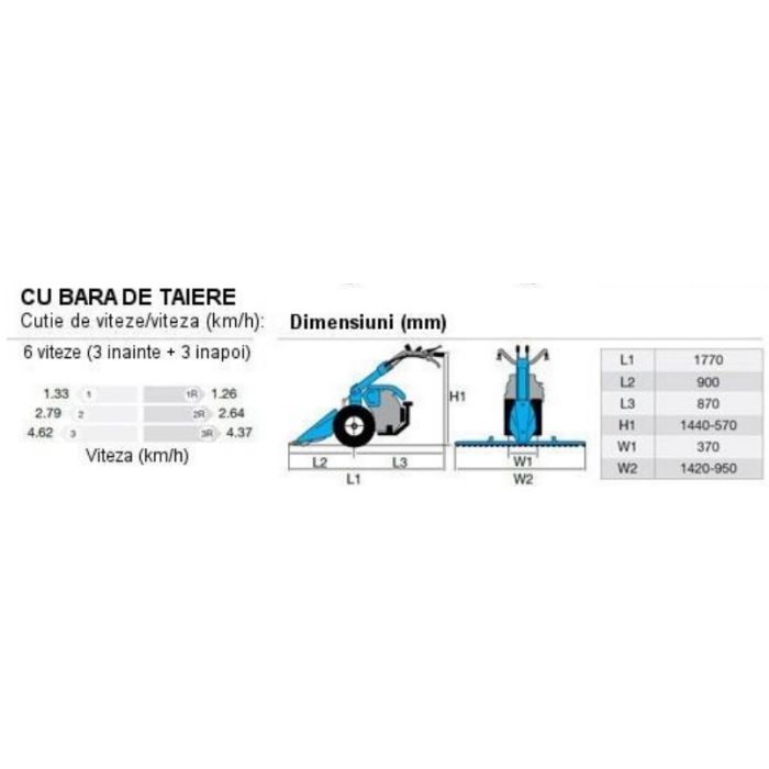 Motocultor Bertolini 413S Motor HONDA GX390 13CP 6 viteze freze