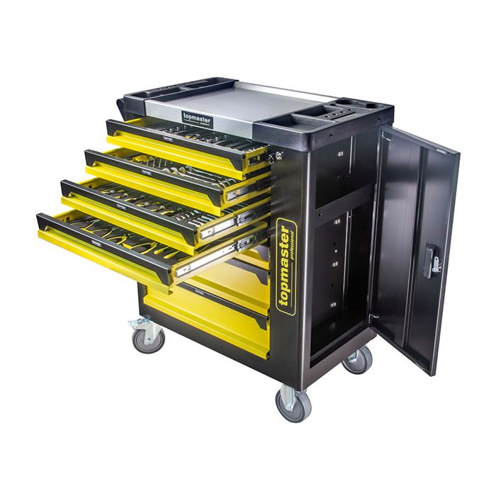 Dulap scule, 7 sertare echipat cu 182 piese, 550 kg TMP - 455555