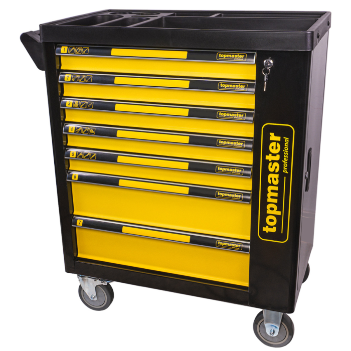 Dulap scule Top Master Pro 7 sertare echipat 219 piese TMP - 455550