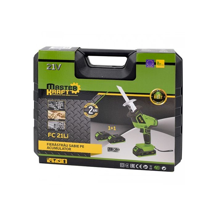 Fierastrau sabie cu acumulator 21V Master Kraft FC 21Li - 0894