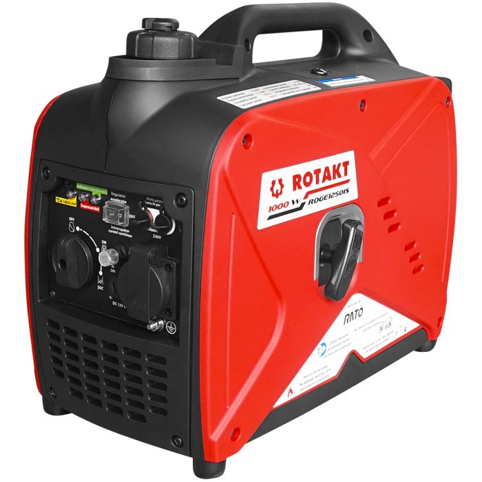 Pilfer Seasoning yesterday Generator curent Rotakt ROGE1250IS putere 1.1 kW 230V tip inverter benzina  pornire manuala silentios portabil - Pret 2.031,00 Lei - 029512