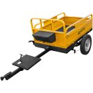 Remorca AgroPro REM 550 capacitate max 550 kg roti 4.00-12" dimensiuni bena 135x90x28 cm basculare frana mana frana picior