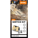 STIHL Kit Service 8 cu filtrul de aer cu fleece, bujie, filtrul de combustibil pentru MS 193 C / 194 C