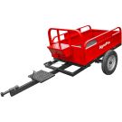 Remorca AgroPro REM 700 capacitate max 550 kg roti 5.00-12" dimensiuni bena 138x89x28 cm basculare frana de mana frana picior