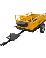 Remorca AgroPro REM 550 capacitate max 550 kg roti 4.00-12" dimensiuni bena 135x90x28 cm basculare frana mana frana picior