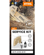 STIHL Kit Service 9 cu filtrul de aer cu fleece, bujie, filtrul de combustibil pentru MS 171 / MS 181 / MS 211