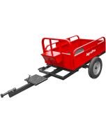 Remorca AgroPro REM 700 capacitate max 550 kg roti 5.00-12" dimensiuni bena 138x89x28 cm basculare frana picior