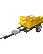 Remorca AgroPro REM 500 capacitate max 500 kg roti 4.00-12" dimensiuni bena 123x76x28 cm basculare frana mana frana picior