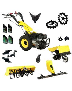 ProGARDEN Pachet Campo U16E Motocultor 14CP + BC120M Bara cosire + 3xPlug + FT90 Freza tractata + 2xRoti metalice RM47 + 2xCuple + 4L Ulei