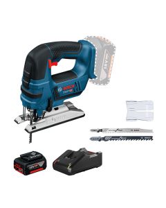 BOSCH GST 18V-LI Ferastrau vertical cu 1 acumulator Li-Ion, 4Ah + Incarcator GAL 1880 CV