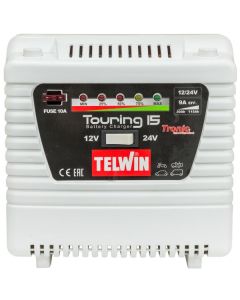 Redresor auto TELWIN TOURING 15 Tensiune baterii 12/24 V Curent incarcare 9/4.5 A
