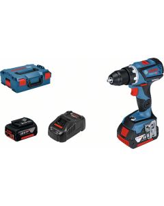 Bosch GSR 18V-60 C Masina de gaurit si insurubat cu acumulator + 2 x Acumulatori GBA 18V 5.0Ah + Incarcator GAL 1880 CV + L-Boxx