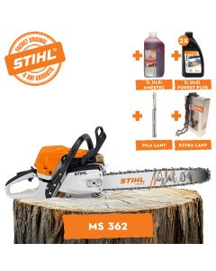 Motofierastrau STIHL MS 362 putere 4.8CP lama 40cm 1.6mm pas lant 3/8" + ulei amestec 2T 1L + ulei forest plus 2L
