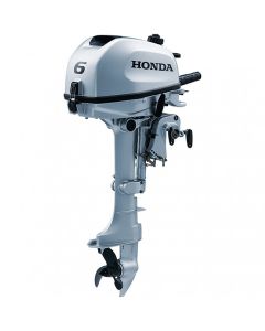 Motor barca Honda BF6AH LHU cu mansa cizma lunga 6 CP 4T rezervor atasat elice aluminiu cu 3 aripi port incarcare 12V 6A