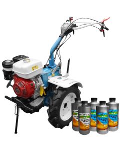 Pachet motosapa profesionala AGT 13000 motor Honda GX390 13 Cp benzina ghidon reglabil roti pneumatice plug bilonat freze de lucru latime lucru 120cm 5l ulei
