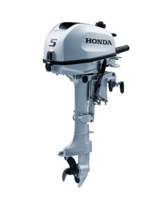 Motor barca Honda BF5 DH LHU cu mansa cizma lunga 5 CP 4T rezervor atasat elice aluminiu cu 3 aripi port incarcare 12V 6A