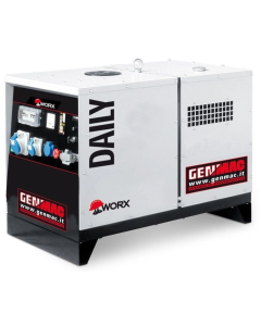 Generator de curent insonorizat GENMAC Daily G7000KS-M MA putere maxima 5.6 kW 400V motor Kohler KD440 Diesel rezervor 19 L QFDP-RGK30-PT7 AVR GP