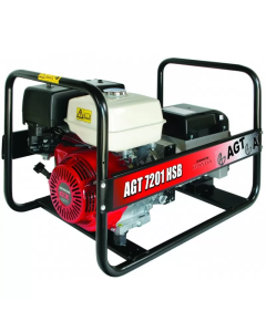 Generator curent AGT 7201 HSB putere 6.1 kW monofazat 230V motor Honda GX390 benzina rezervor 25L pornire electrica