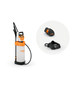 Pulverizator pe acumulator STIHL SGA 30 sistem AS debit apa 3.9 l/min presiune 2.5 bar rezervor 5 l set cu acumulator AS 2 si incarcator AL 1