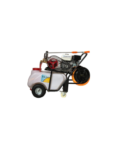 Motostropitoare pe roti DKD YS-60T motor 6.5 CP benzina rezervor 60 l debit max 26 l/min lungime furtun 50 m distanta pulverizare 10 m
