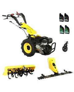 ProGARDEN Pachet Campo U16E Motocultor 14CP + Bara cosire BC120M + Roata sustinere + Freza tractata FT90 + 4L Ulei