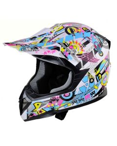 Casca moto integrala HECHT51915M design modern graffiti marimea m