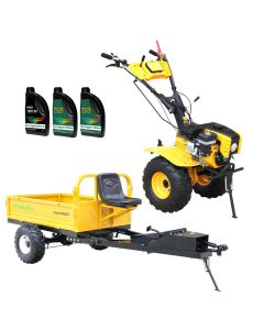 ProGARDEN Pachet Campo 873 Alpine motocultor 7CP + Remorca RM500T + 3L Ulei