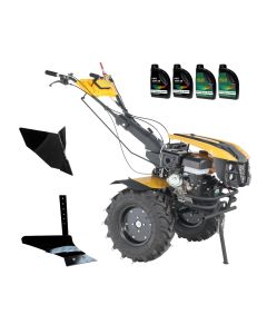 ProGARDEN Pachet Campo 1873 Alpine V2 Motocultor 18CP + Plug simplu + Plug bilonat/rarita + 4L Ulei