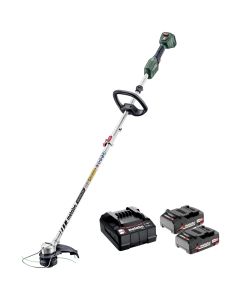 Pachet Trimmer METABO RTD 18 LTX BL30 motor 18V latime taiere 30 cm turatie 6500 rpm + Set 2 acumulatori 18V LiPower 2Ah si incarcator SC36