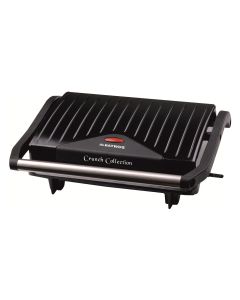 Grill electric Albatros GT-750 750 W placi neaderente tip grill maner termorezistent cromat indicator luminos incalzire negru