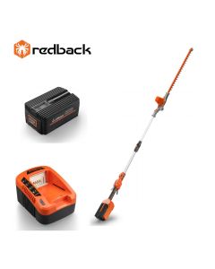 Redback Pachet E920D+EP60+EC50 Trimmer de gard viu extensibil 40V, 2400mm, 520mm, acumulator 40V/6Ah, incarcator 40V/5A