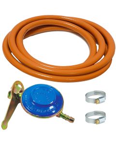 Kit Ceas regulator butelie gaz GPL, furtun 3 metri, 2 coliere otel