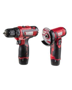 Set Polizor unghiular si bormasina 12V 2x2Ah RDP-CDLCAG03