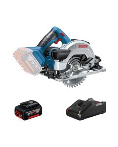 Bosch GKS 18V-57 Ferastrau circular cu 1 acumulator Li-Ion, 4Ah + Incarcator GAL 1880 CV