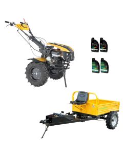 ProGARDEN Pachet Campo 1873 Alpine V2 Motocultor 18CP + RM500T Remorca + 4L Ulei
