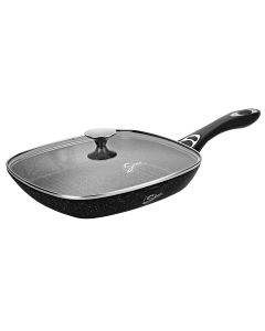 Tigaie Grill antiaderenta cu capac Samus VER283LGPB-28×28 cm