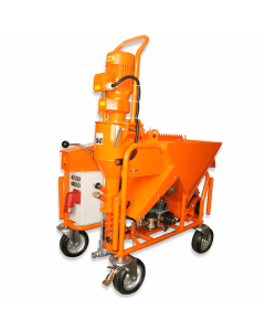 Masina de tencuit BISONTE PCS-K4 trifazica 400V debit material 6-40 L/min capacitate rezervor material 130 L