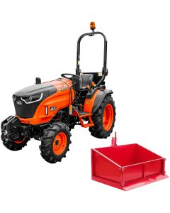 Tractor ACE VEER 3000 4WD motor Mitsubishi 25 CP diesel rezervor 25 L 9+3 viteze tractiune 4x4 servo directie anvelope profil agricol 6.00-12" & 8.3x20" + Bena transport basculabila BEN