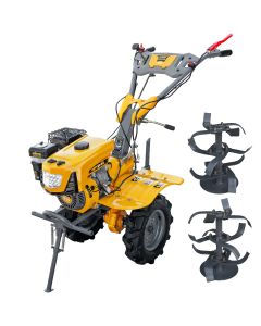 Motocultor AgroPro G900L motor 8 CP benzina 2+1 viteze latime lucru 65-95 cm freze roti cauciuc 4.00x8" capota far LED