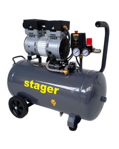 Stager HM0.75JW/50 compresor aer, 50L, 8bar, 135L/min, monofazat, angrenare directa, silentios