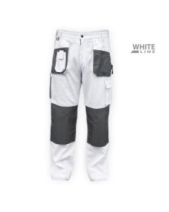 Pantaloni de protectie albi white line Dedra BH4SP marime S-XXL