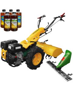 Motocultor multifunctional ProGARDEN BT330/G190 motor 14 CP benzina euro V 3+2 viteze freza tractata BT-X65 650 mm bara cosire mobila 1200 mm 5l ulei AgroPro