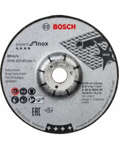 Bosch Set 2 discuri şlefuire Expert Inox, 76x4x10mm pentru GWS 12V-76