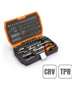Set capete 1/4" cu clichet 72T, 42buc
