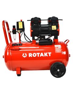 Compresor Aer Cu 2 Cilindrii Fara ulei Rotakt ROCP-S50 Putere 2.0CP/1.5kW Presiune 8 bar Debit 220l/min Capacitate 50l