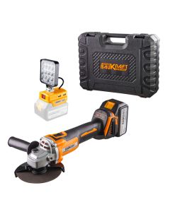 Polizor unghiular fara perii Ø125mm18V
4Ah16LED2USB BK-BAG72