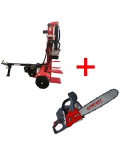 Despicator de busteni Rotakt VLS-26T motor termic 7 CP forta despicare 26 T + Motofierastrau ROTAKT MTF5810SW